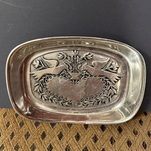 Small pewter  serving dish